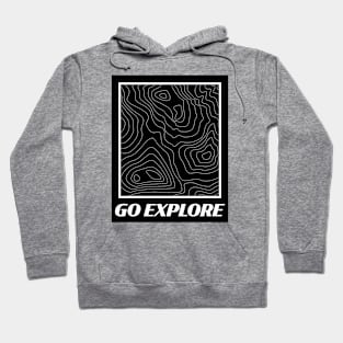 Go Explore Topographic Adventure Map Hoodie